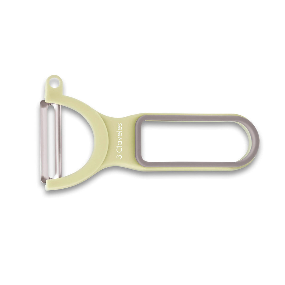 3 Claveles - Set de 3 Peladores en Forma Y en Acero Inoxidable. Colores Surtidos