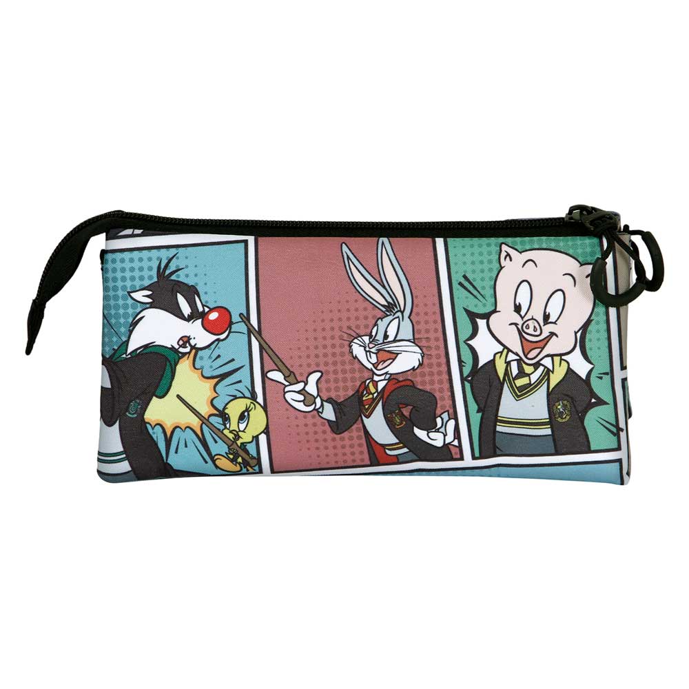 Looney Tunes - Estuche Escolar Triple Portatodo con 2 Cremalleras. Edición Harry Comic