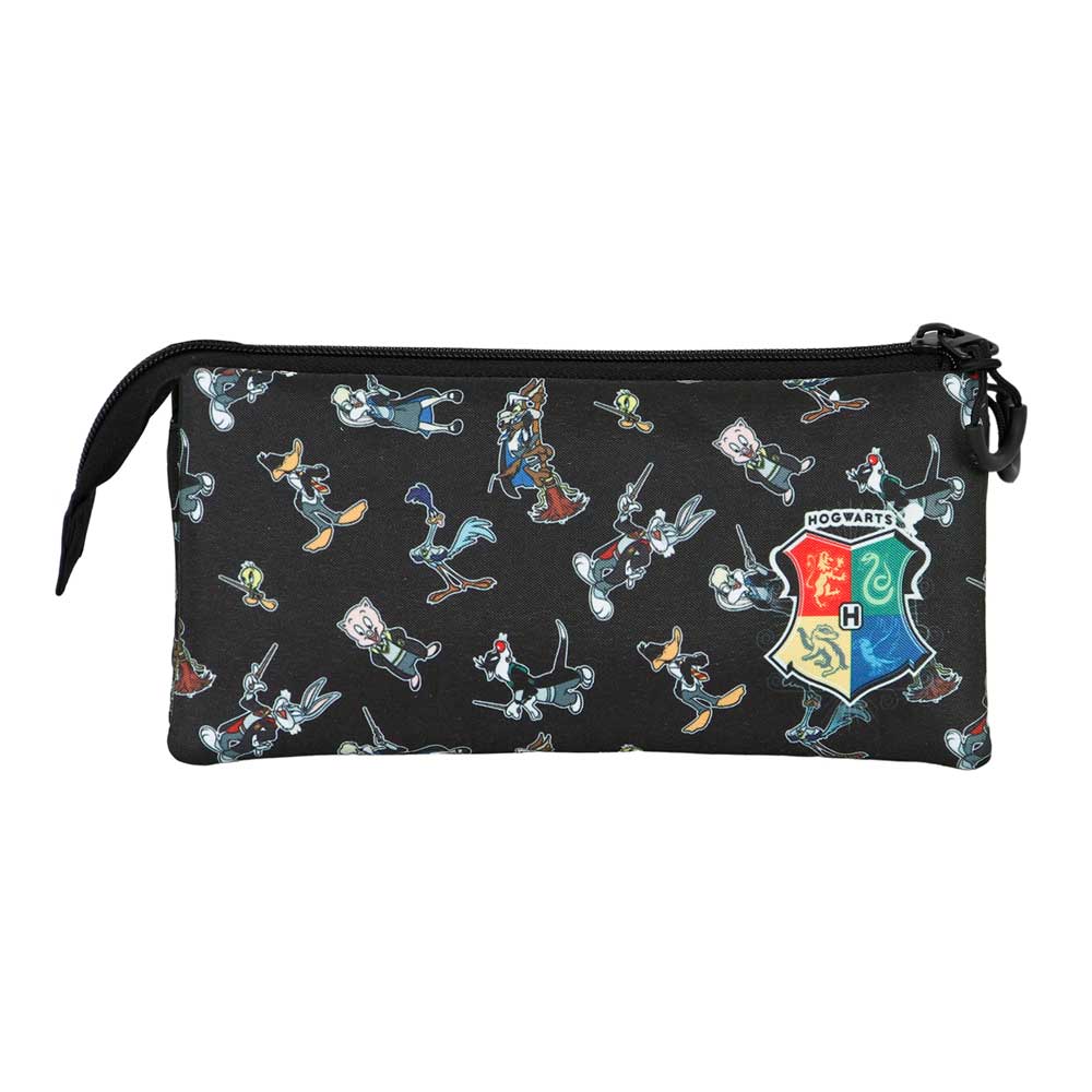 Looney Tunes - Estuche Escolar Triple Portatodo con 2 Cremalleras. Edición Harry Tunes