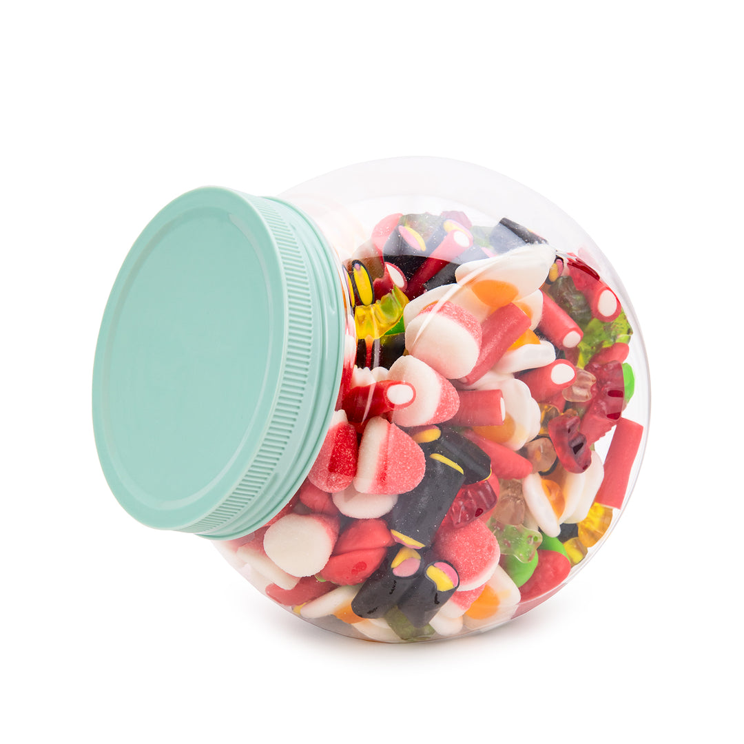 Plastic Forte Candy - Juego de 2 Botes para Golosinas 1L con 2 Posiciones. Rosa