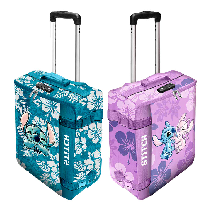 KARACTERMANIA - Lilo y Stich Aloha Maleta de Cabina Plegable 2 Ruedas Cierre TS Lock