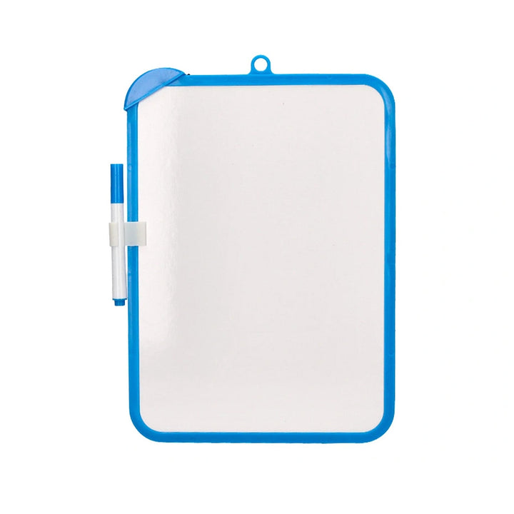 LIDERPAPEL - Pizarra Blanca Doble Cara Lisa y Cuadriculada 18x26 cm Con Rotulador y Borrador.