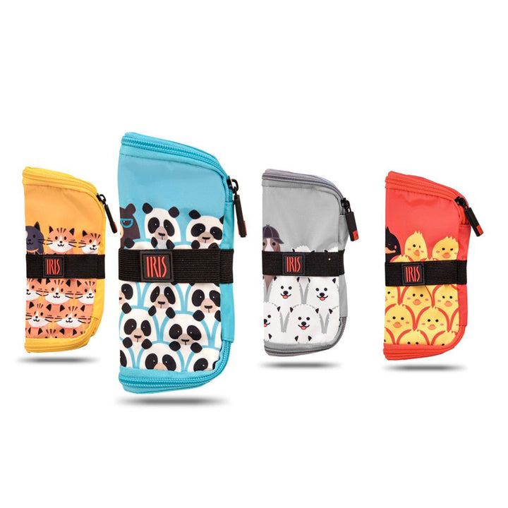 IRIS Zipper Roll Friends - Porta Sandwich Infantil Plegable y Flexible con Cremallera. Dogs