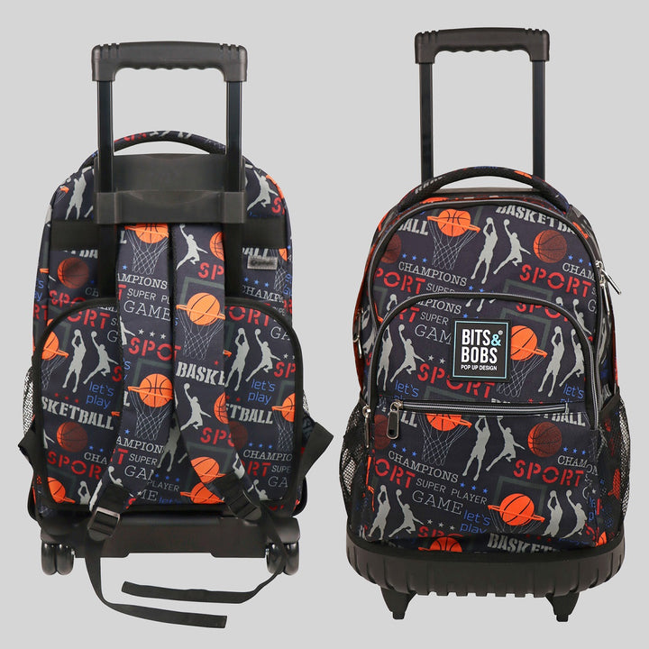 Grafoplás Design - Mochila Escolar 3 Cremalleras y Carrito Integrado. Acolchada. Random