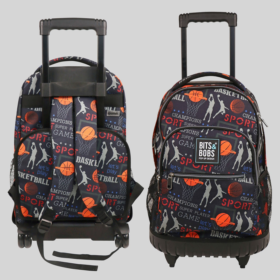 Grafoplás Design - Mochila Escolar 3 Cremalleras y Carrito Integrado. Acolchada. Alligator