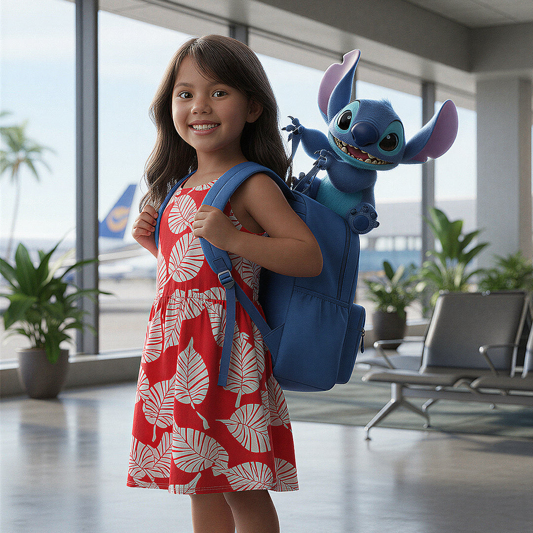 MERCURY Varsity - Mochila de Cabina Bajo Asiento Avión. Ligera e Impermeable. Lilo y Stitch