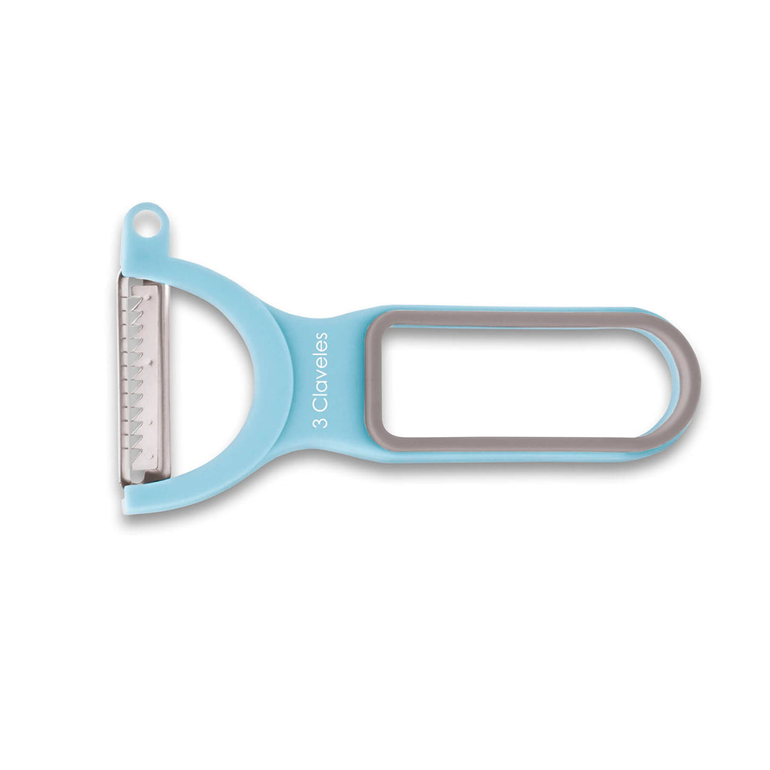 3 Claveles - Set de 3 Peladores en Forma Y en Acero Inoxidable. Colores Surtidos