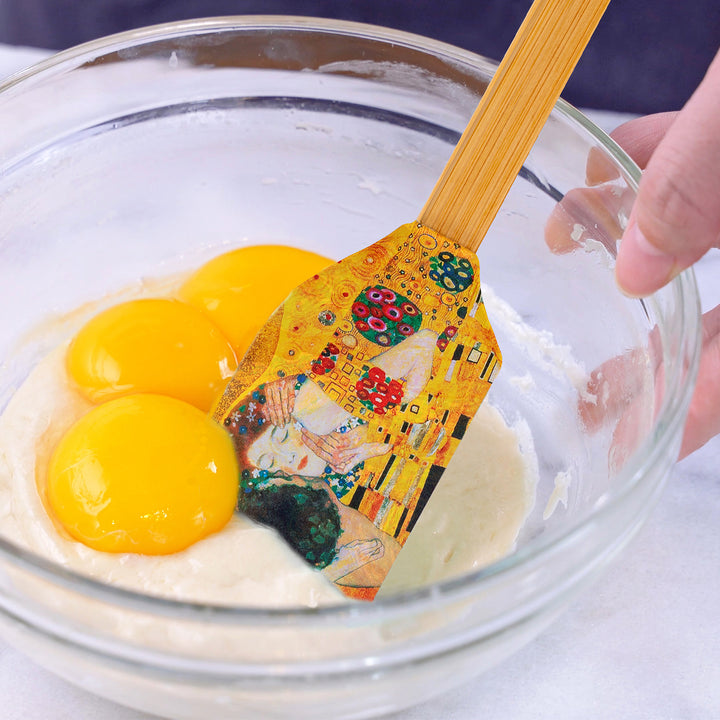 JAVIER El Puente - Espátula para Cocina y Repostería en Silicona con Mango de Bambú