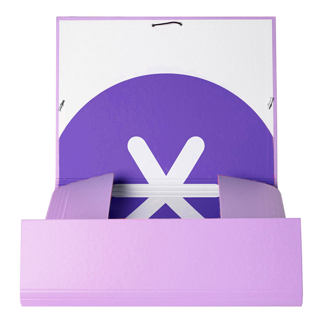 ANTARTIK - Carpeta Escolar A4 con 3 Solapas y Cierre de Goma. Lavanda