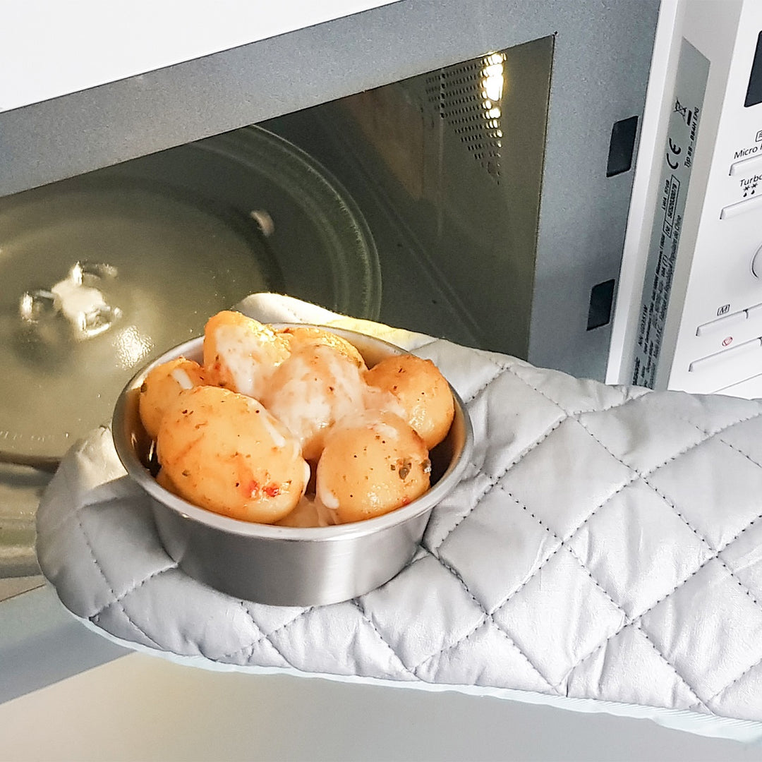 Cuitisan Simple - Lote de 4 Recipientes Redondos de 0.3L, 0.4L, 0.6L y 0.9L en Acero Apto Microondas