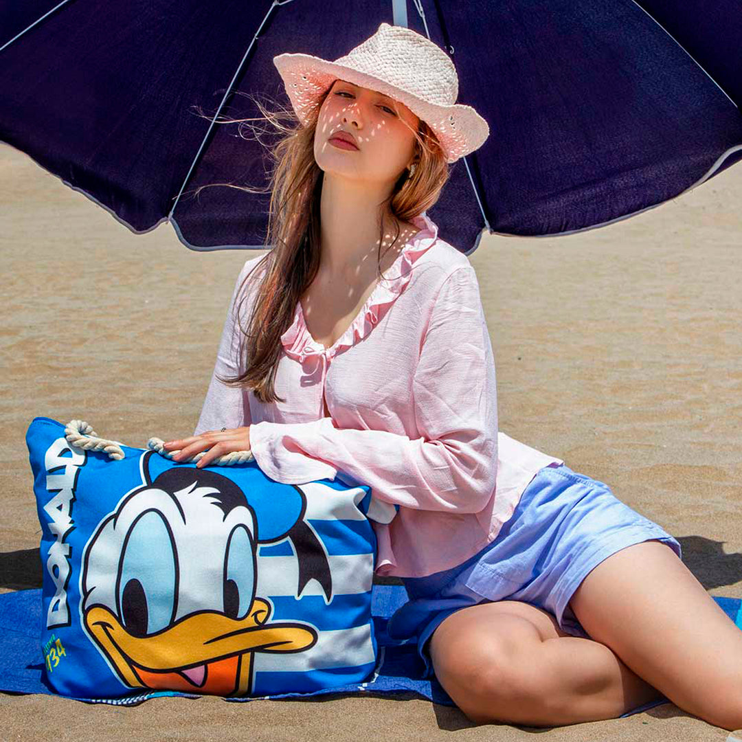 KARACTERMANIA - Bolsa de Playa Soleil con Neceser de Regalo.Pato Donald