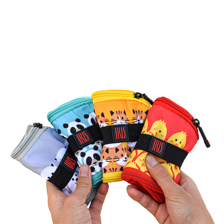 IRIS Zipper Roll Friends - Porta Sandwich Infantil Plegable y Flexible con Cremallera. Cats