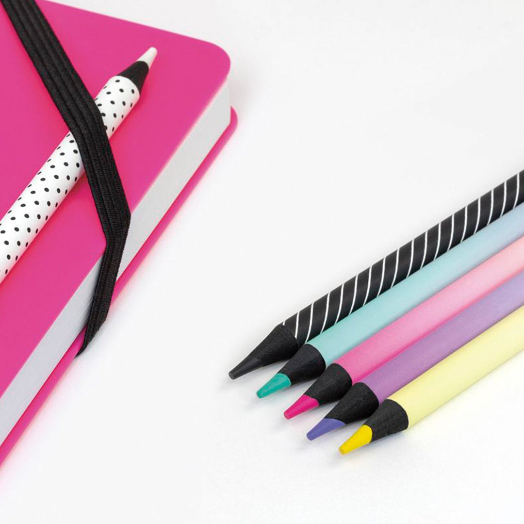 MILAN Sunset - Caja de 6 Lápices de Colores Redondos con Mina Gruesa. Madera Sostenible