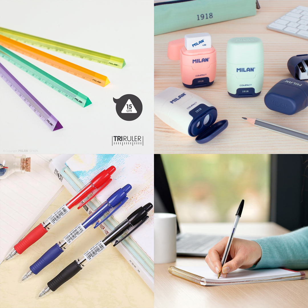 ColePack Design - Estuche Triple de 3 Cremalleras con Material Escolar Incluido. Bear