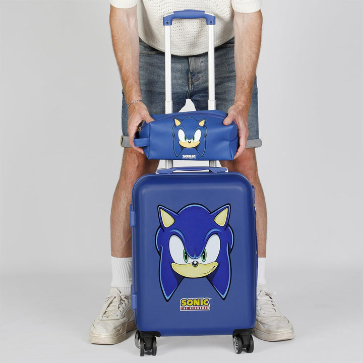 KARACTERMANIA - Nesecer de Viaje y Mochila Brick Plus Sonic The Hedgehog. Azul