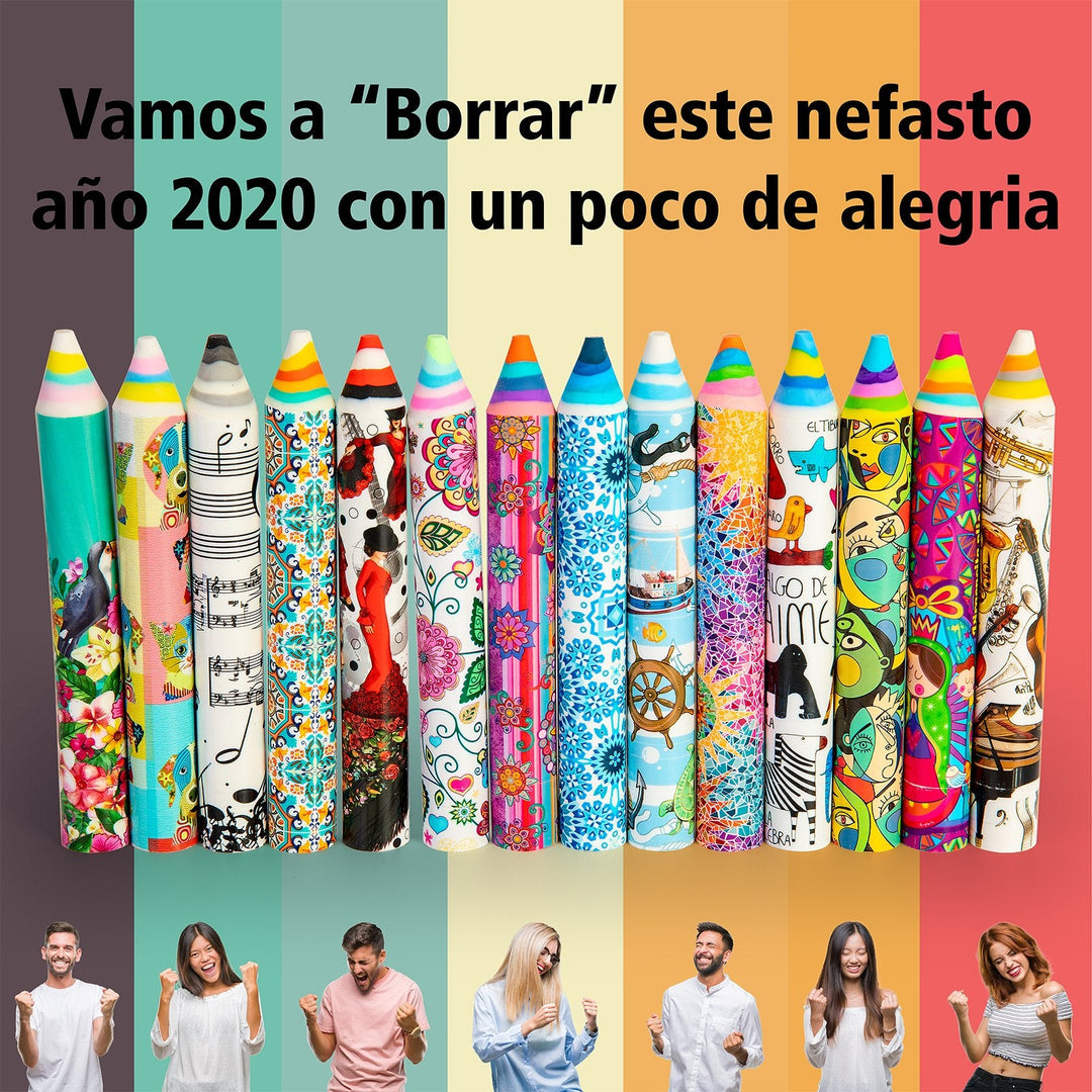 JAVIER Marineros - Set de 2 Gomas de Borrar Extra-Grandes en Formato Lápiz