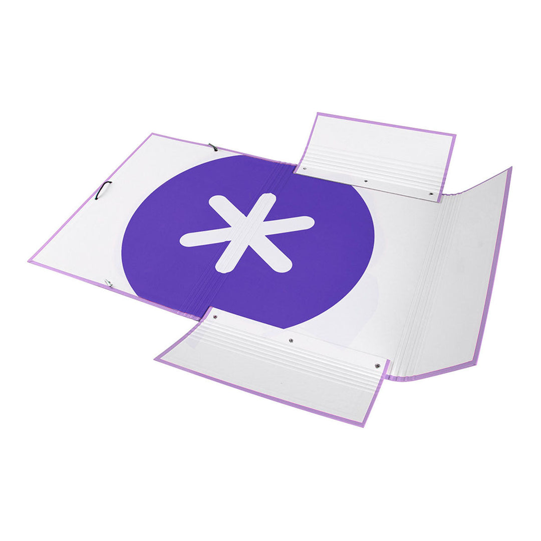 ANTARTIK - Carpeta Escolar A4 con 3 Solapas y Cierre de Goma. Lavanda