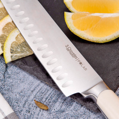 3 Claveles Polar - Cuchillo Cocinero Profesional 20 cm Acero Forjado y Mango en ABS