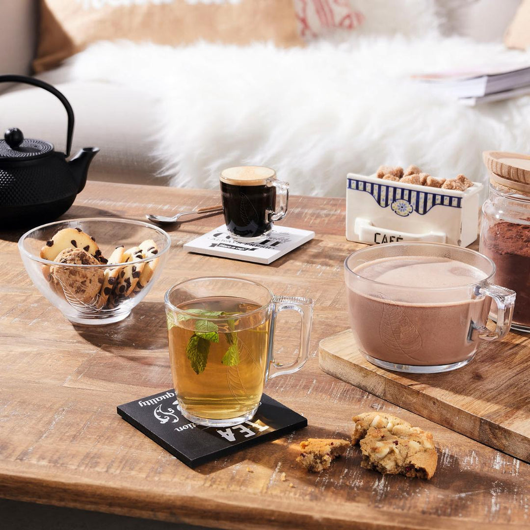 Luminarc Nuevo - Juego de 6 Tazas de Café de 9 cl en Vidrio Templado Extra Resistente