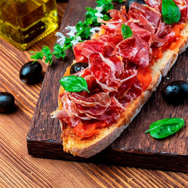 BELLO Teide - Soporte Jamonero Basculante Fibra y Acero Inoxidable Cabezal Giratorio. Granito