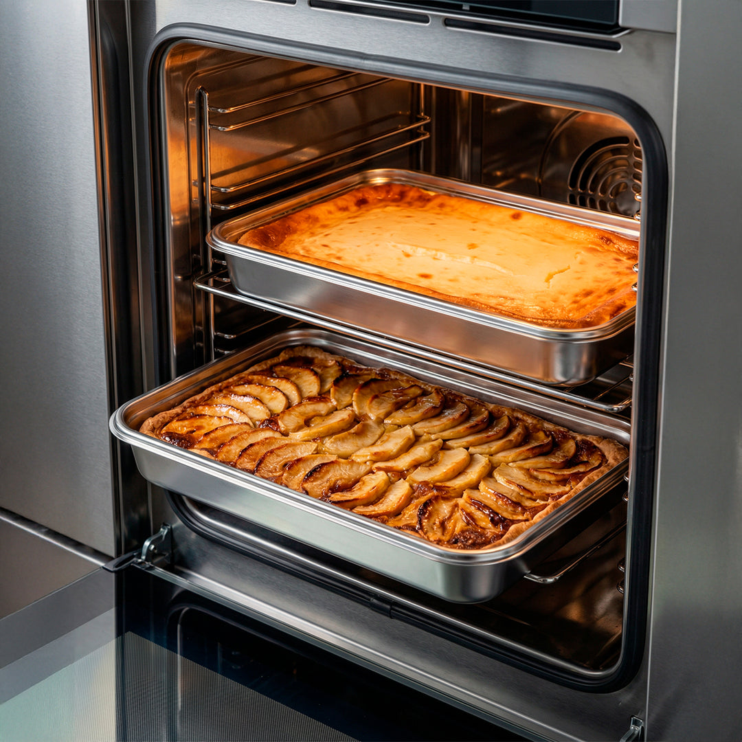 LACOR EcoInox Pro - Recipiente Rectangular de 3.5L en Acero Inoxidable. Apto Nevera y Horno