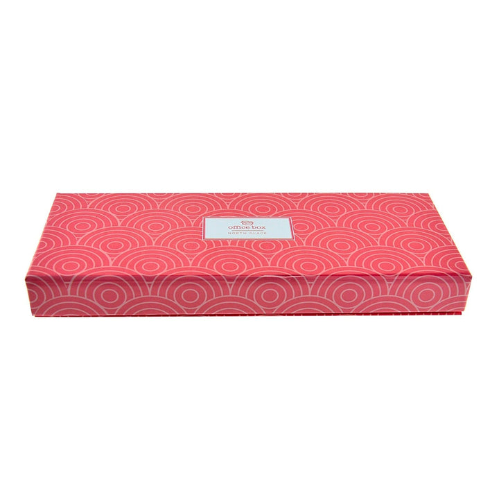 OFFICE BOX North Glace - Estuche de Notas Adhesivas con Cierre Magnético. Coral
