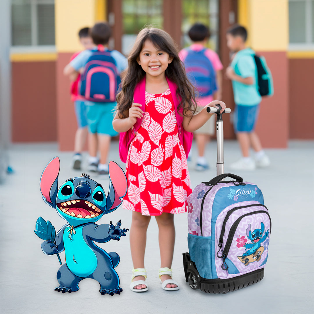 KARACTERMANIA - Disney Lilo y Stitch Mochila Escolar con Ruedas Trolley GTS FAN