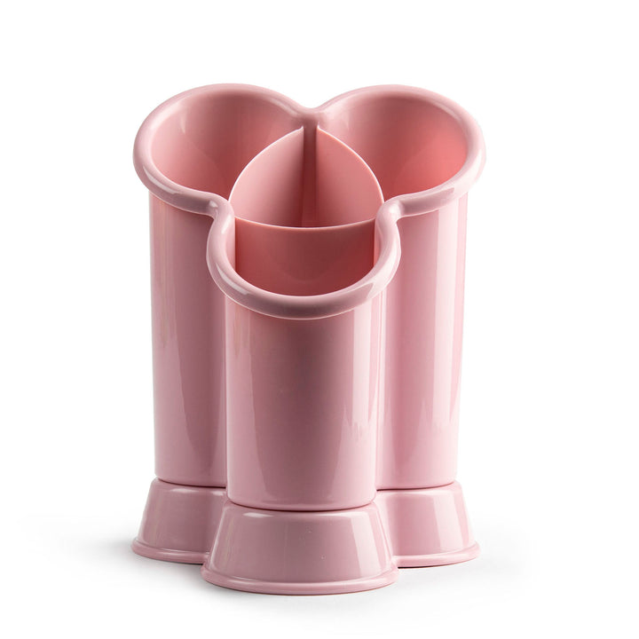 Plastic Forte - Escurre Cubiertos de Cocina Trébol con Base Incorporada. Rosa