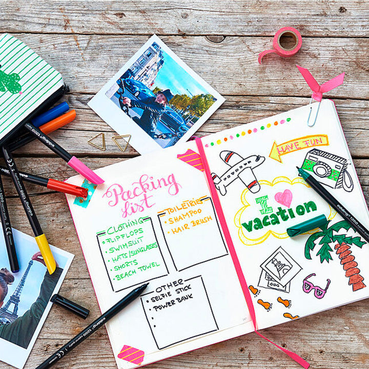 Edding 1200 - Rotulador de Fibra con Punta Redonda de 1 mm. Negro