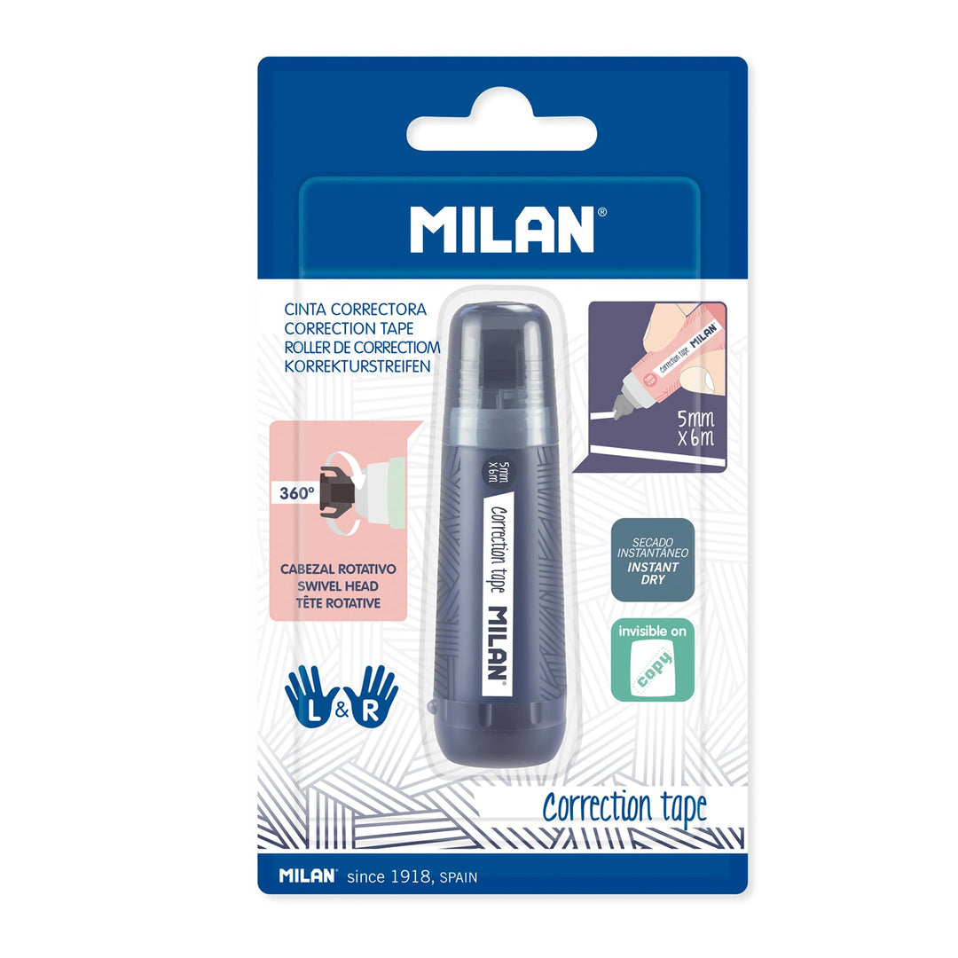 MILAN 1918 - Cinta Correctora Cilíndrica en Formato Mini. Apta para Zurdos. Surtido