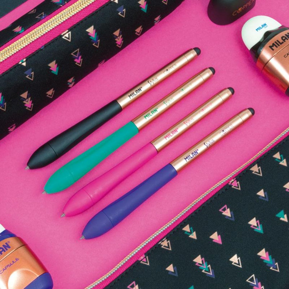 MILAN 176593924 - Bolígrafo con Puntero para Pantallas Táctiles, Diseño STYLUS Copper