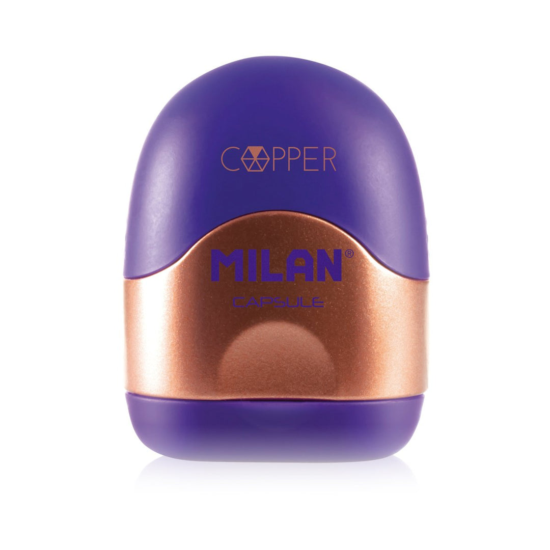 MILAN 20165224CP - Sacapuntas con Depósito Formato Estuche. CAPSULE Copper