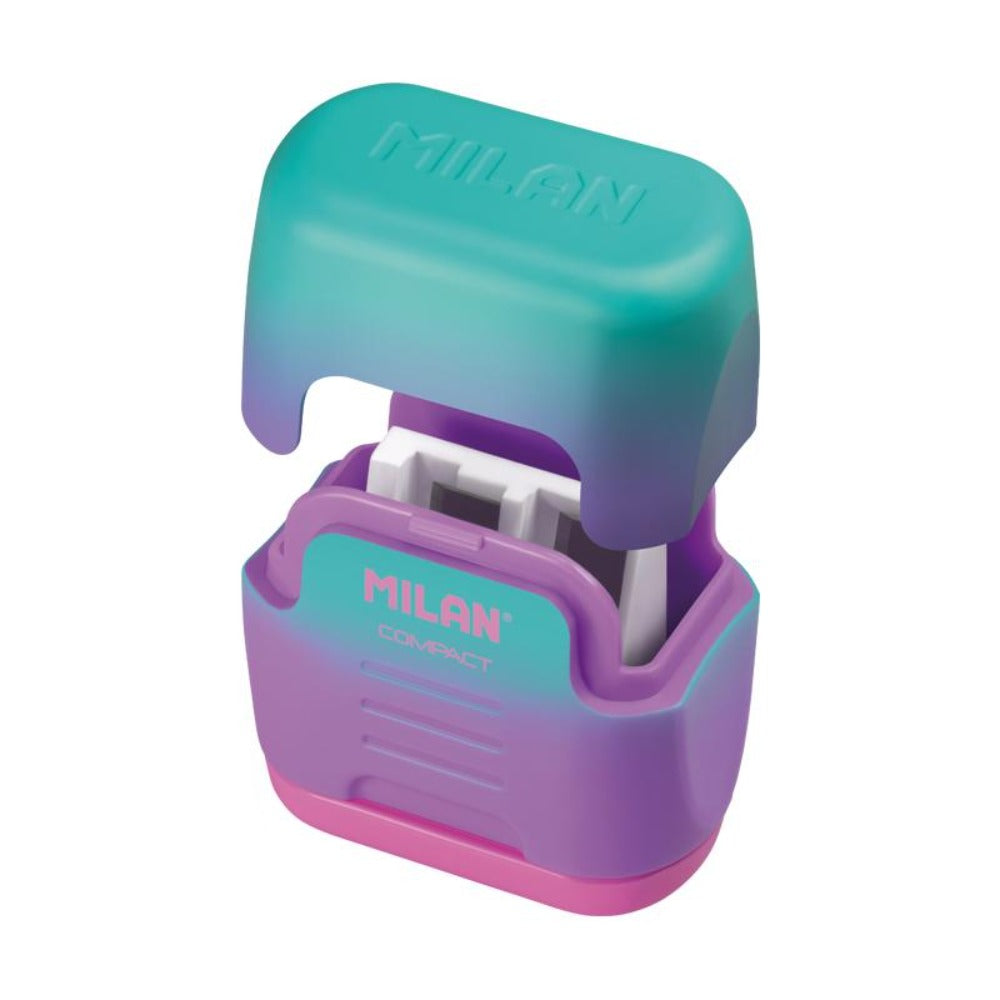 MILAN 20166224SN - Sacapuntas Doble con Depósito, Diseño COMPACT Sunset