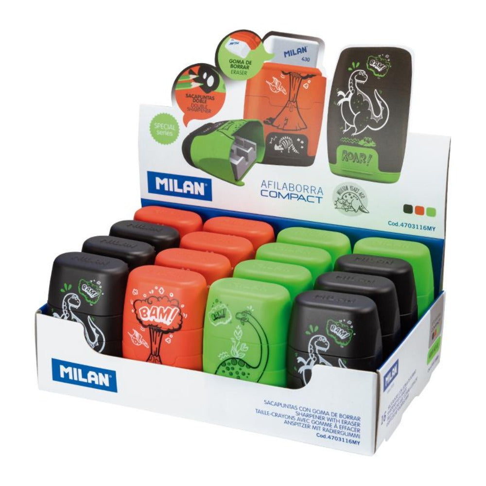 MILAN Million Years Ago - Afilaborra con 4 Gomas de Recambio. Rojo