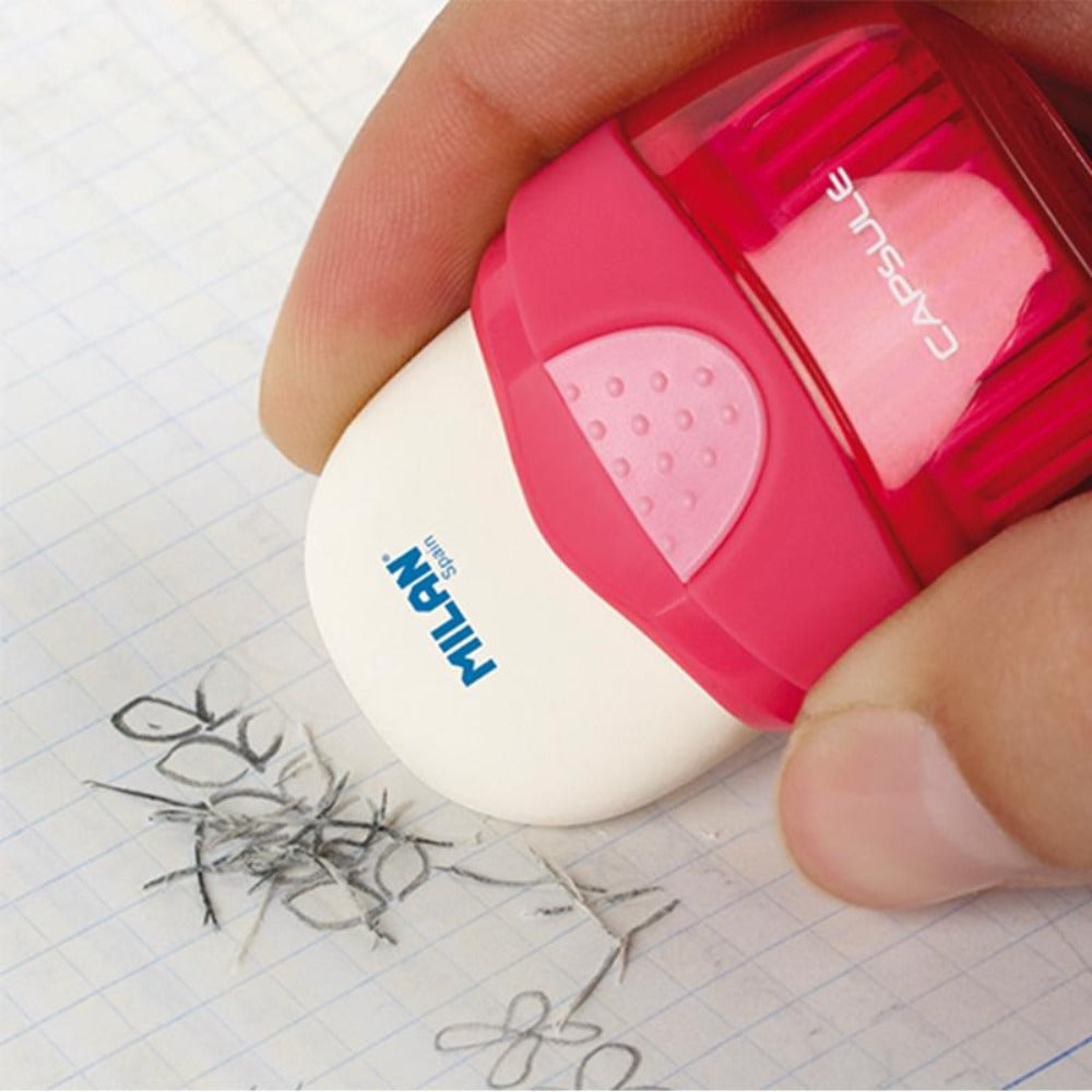 MILAN 4900116 - Eraser & Brush, Combinación de Goma y Cepillo. Diseño CAPSULE