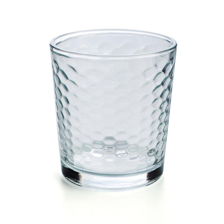 QUID Gala - Juego de 6 Vasos Bajos con Relieve de 26cl en Vidrio Ecológico Reciclable