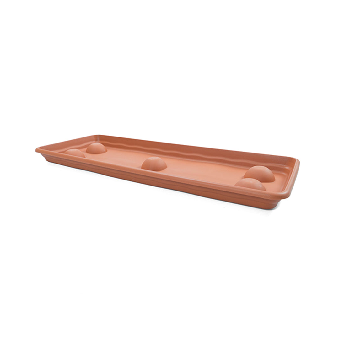 Plastiken TERRA - Jardinera Rectangular, Medida 80 x 33 cm 44L. Terracota