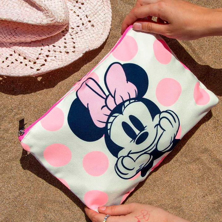 KARACTERMANIA - Bolsa de Playa Soleil con Neceser de Regalo. Minnie Mouse Dots