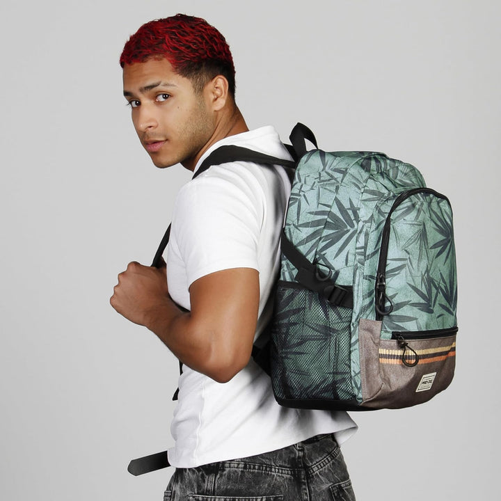 PRODG Bamboo - Mochila Urbana con 1 Compartimento y 2 Bolsillos Frontales. Verde