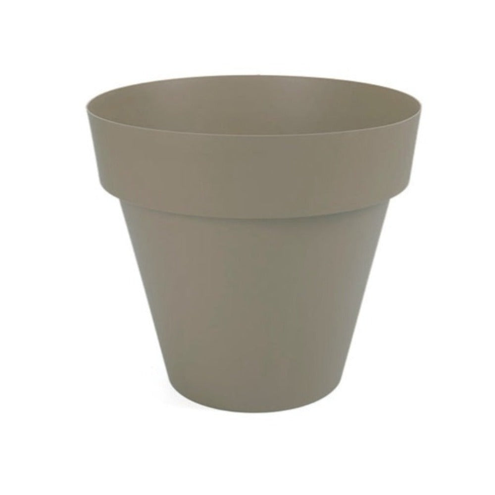 Plastiken TES - Maceta Redonda Clásica Diámetro 26 cm Capacidad 7.5L. Taupe