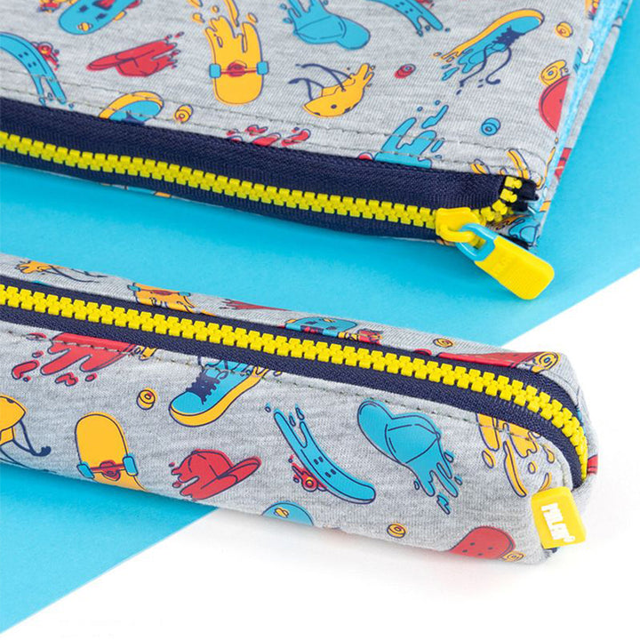 MILAN Kickflip - Estuche Portatodo Multiusos en Formato Mini. Gris