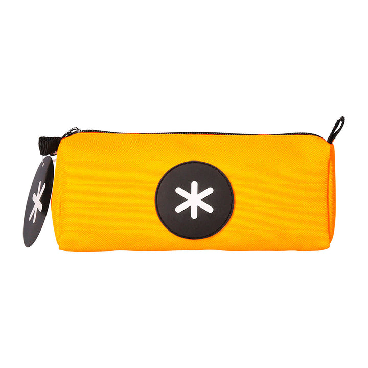 Antartik - Estuche Escolar Portatodo Triangular de Alta Capacidad, Mostaza