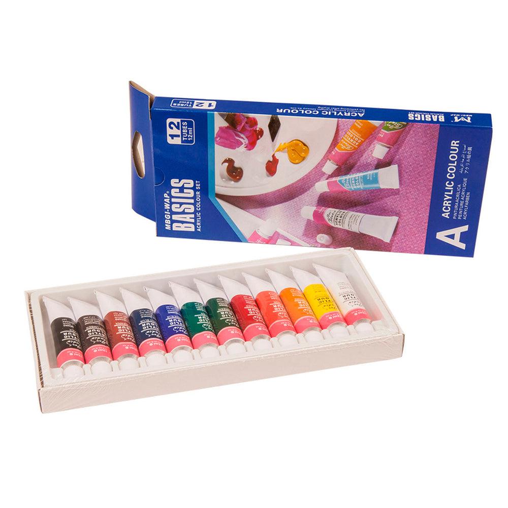 ARTIST - Pintura Acrílica, Set de 12 Tubos de Colores Surtidos