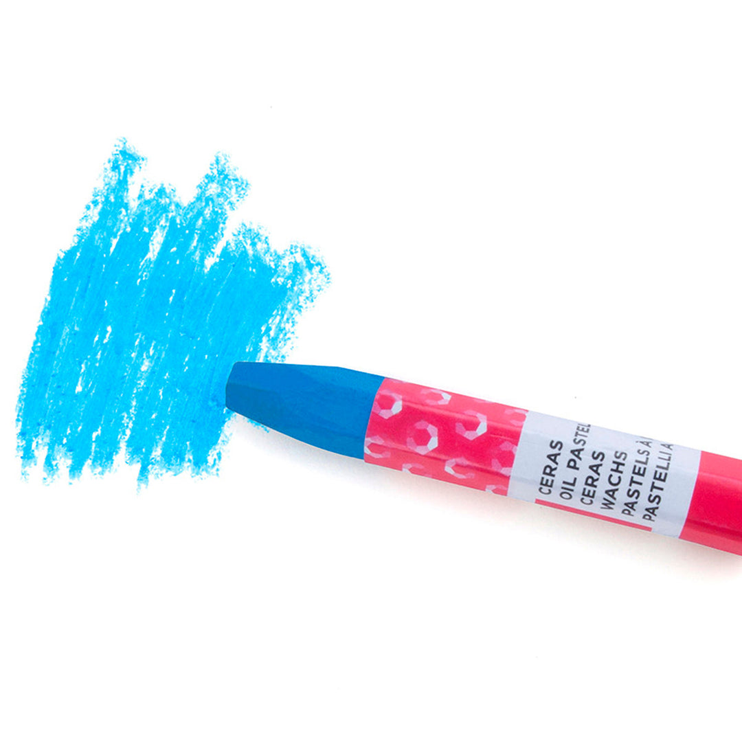 LIDERPAPEL - Lápices de Cera Blanda, Caja con 6 Colores Surtidos