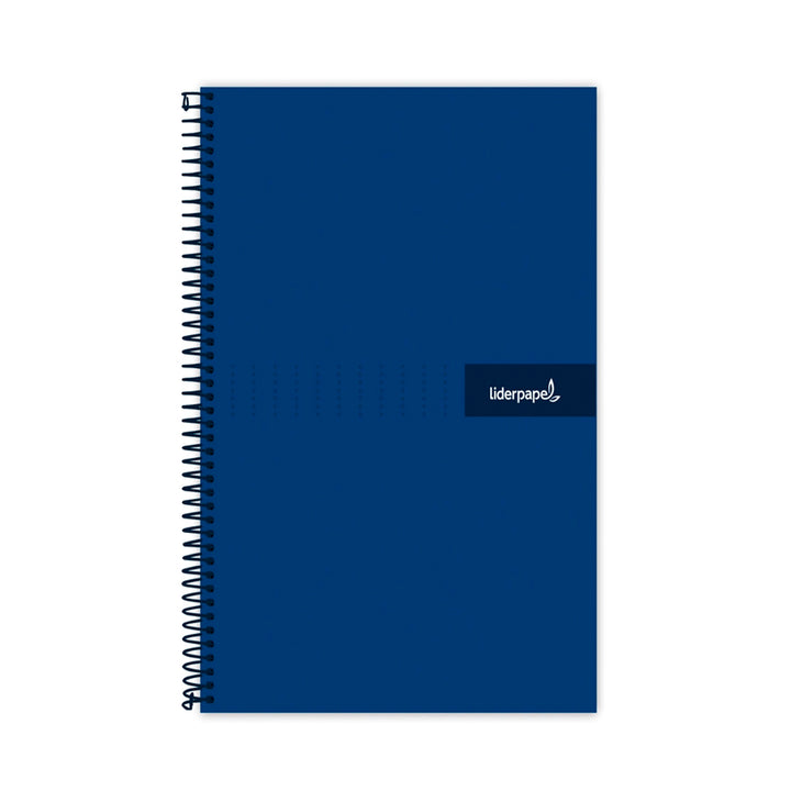LIDERPAPEL - Cuaderno Espiral A4 con Margen 80h 90gr. Azul Marino