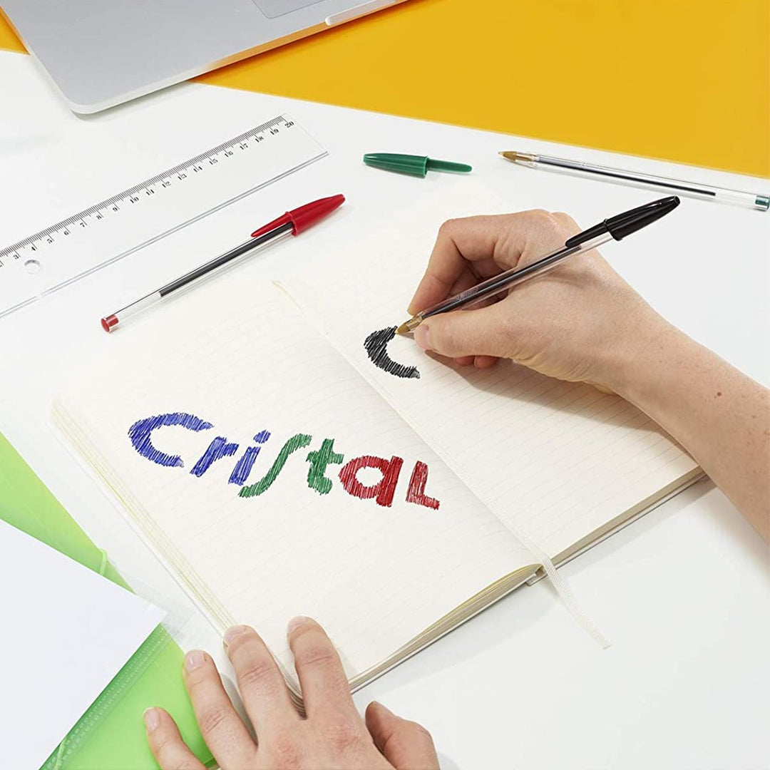 BIC - Caja de 50 Bolígrafos Cristal Original Medium de Tinta de Aceite. Azul