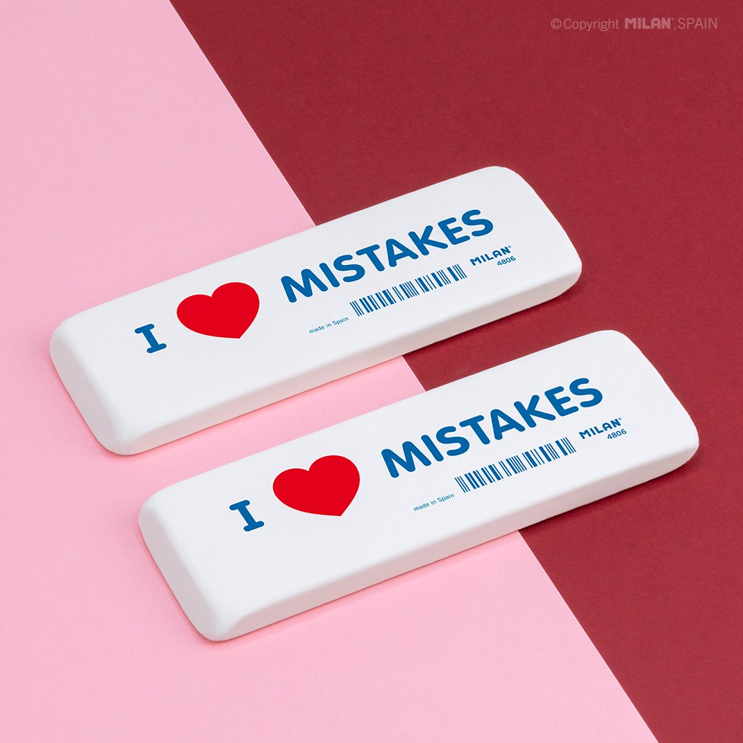 MILAN CNM4806 - Goma de Borrar Biselada Miga de Pan Extra Grande I♥Mistakes
