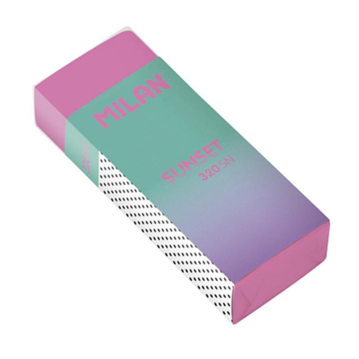 MILAN CPM320SN - Goma de Borrar Suave y Versátil Tipo Nata® 320, Edición Sunset