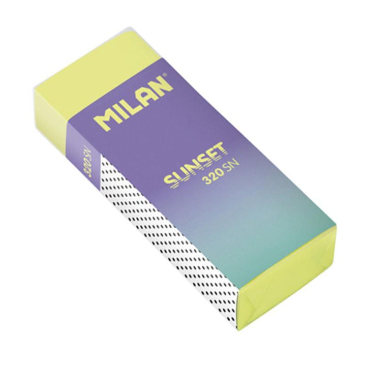 MILAN CPM320SN - Goma de Borrar Suave y Versátil Tipo Nata® 320, Edición Sunset