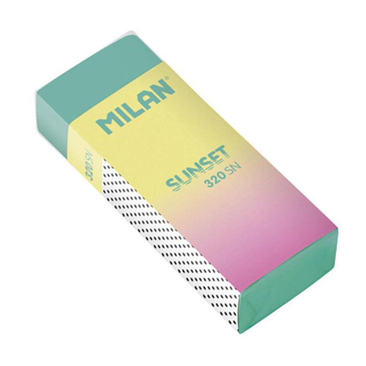 MILAN CPM320SN - Goma de Borrar Suave y Versátil Tipo Nata® 320, Edición Sunset